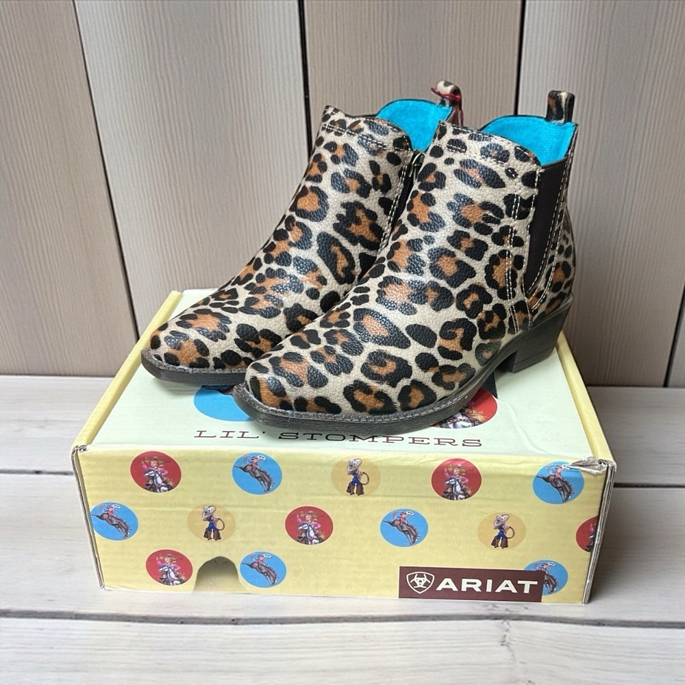 Ariat Lil' Stompers Animal Print Lucy Girls Western Boots Size‎ 7 NIB